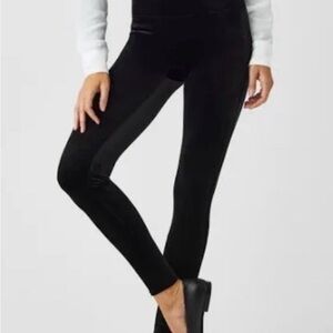 SPANX Black Velvet Pants Size S